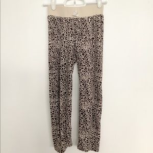 girls leopard print pants
